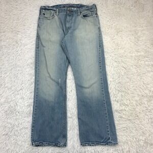Levis Jeans 34x31 Blue Pants 527 Red Series Faded Low Bootcut Y2K Tag 36x32